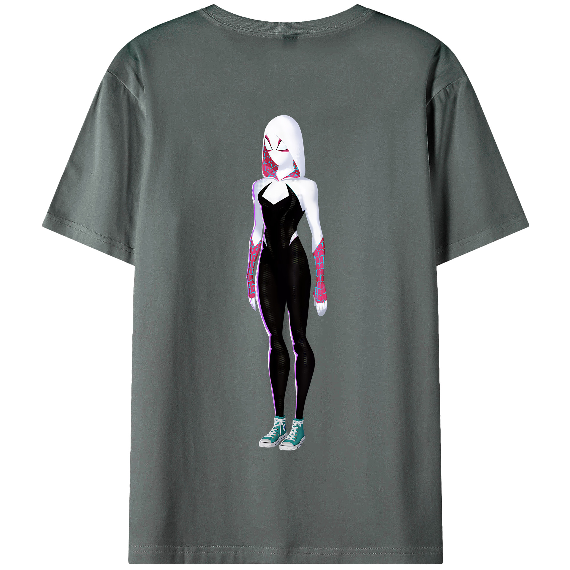 （画像用） Spider Man スパイダーマン 綿100％半袖Tシャツ（背面プリント）